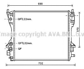 JR2049 Radiator, racire motor PRASCO 