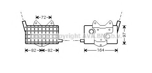 MS3294 Radiator ulei, ulei motor PRASCO 