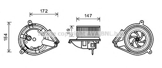 Electromotor, ventilatie interioara