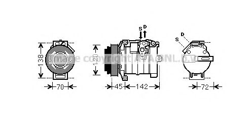 MSK574 Compresor, climatizare PRASCO 