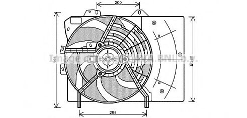 PE7539 Ventilator, radiator PRASCO 