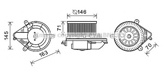 Electromotor, ventilatie interioara