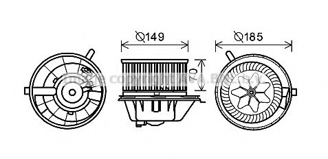 VW8337 Electromotor, ventilatie interioara PRASCO 