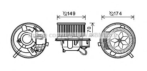 VW8339 Electromotor, ventilatie interioara PRASCO 