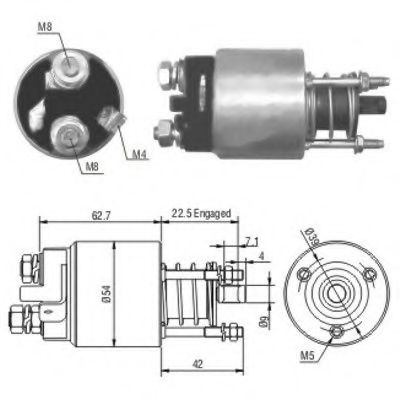 6646005 Solenoid, electromotor HOFFER 