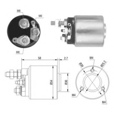 6646008 Solenoid, electromotor HOFFER 