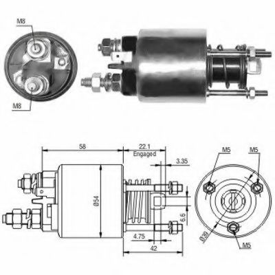 6646047 Solenoid, electromotor HOFFER 