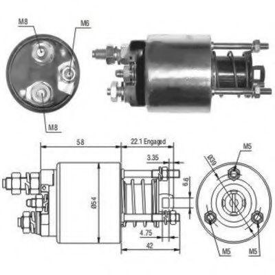 6646077 Solenoid, electromotor HOFFER 