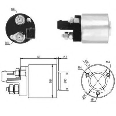 6646105 Solenoid, electromotor HOFFER 