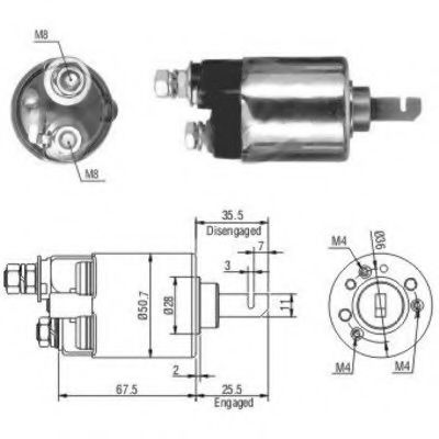 6646112 Solenoid, electromotor HOFFER 