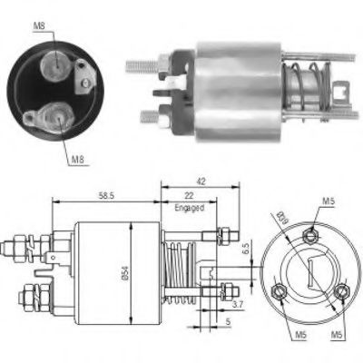 6646121 Solenoid, electromotor HOFFER 