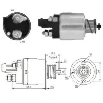 6646158 Solenoid, electromotor HOFFER 