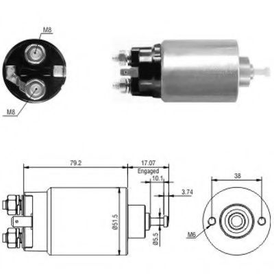 6646177 Solenoid, electromotor HOFFER 