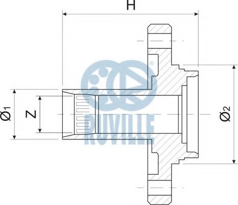 486501 Butuc roata RUVILLE 