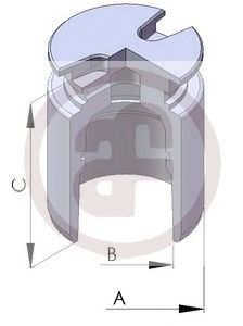 D02554 Piston, etrier frana AUTOFREN SEINSA 