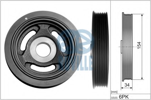 515916 Fulie curea, arbore cotit RUVILLE 