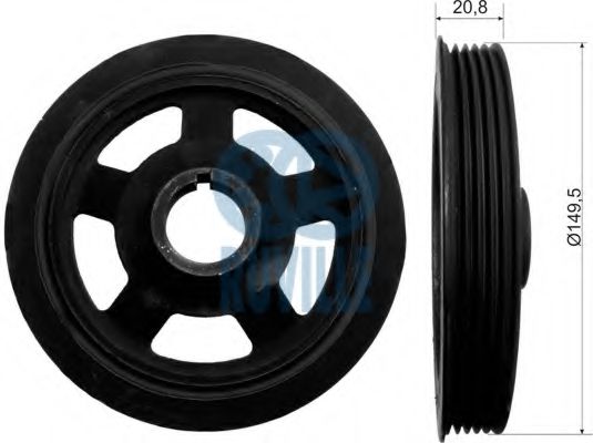 518400 Fulie curea, arbore cotit RUVILLE 
