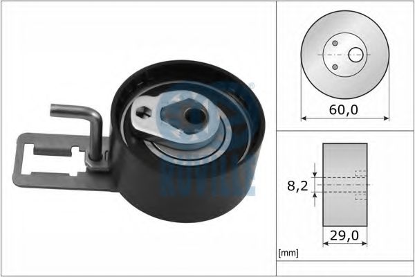 56675 rola intinzator,curea distributie RUVILLE 