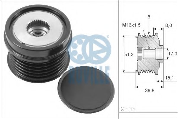 57117 Sistem roata libera, generator RUVILLE 