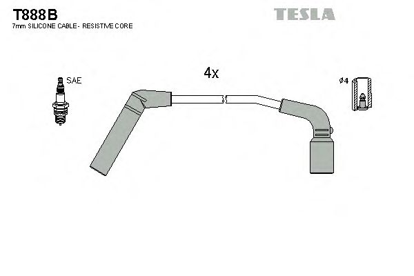 T888B Set cablaj aprinder TESLA 