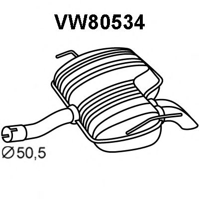 VW80534 Toba esapament finala VENEPORTE 