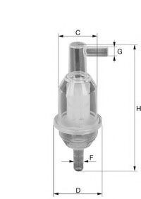 XN12 filtru combustibil UNIFLUX FILTERS 