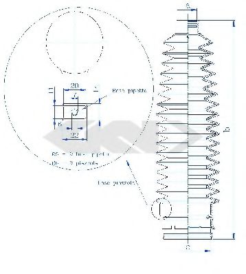 84171 Burduf cauciuc, directie SPIDAN 