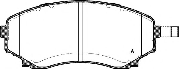 BPA0397.22 set placute frana,frana disc OPEN PARTS 