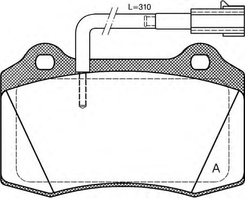 BPA0434.32 set placute frana,frana disc OPEN PARTS 