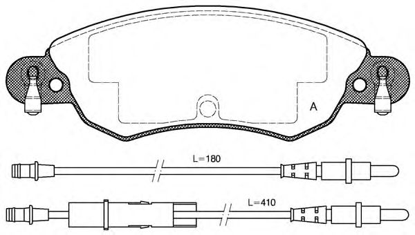 set placute frana,frana disc