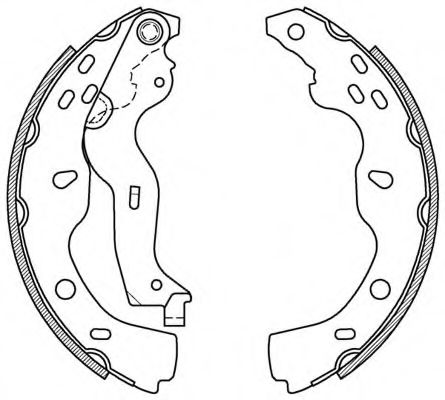 BSA2126.00 Set saboti frana OPEN PARTS 