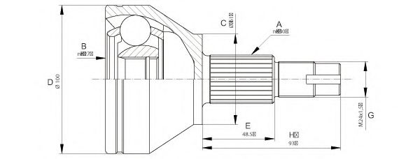CVJ5673.10 Set articulatie, planetara OPEN PARTS 