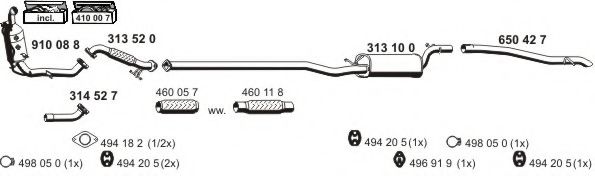 210013 Sistem de esapament ERNST 