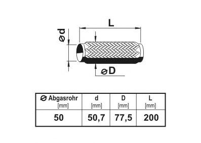 460033 Teava flexibila, esapament ERNST 