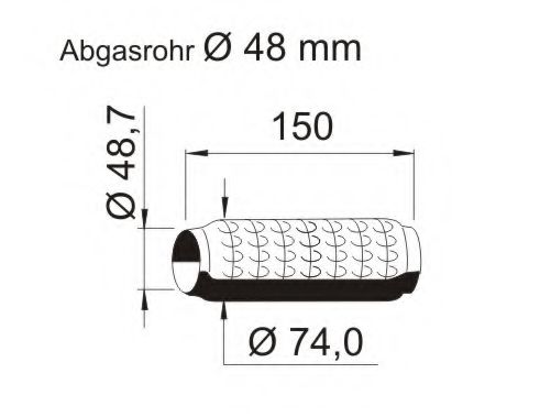464000 Teava flexibila, esapament ERNST 