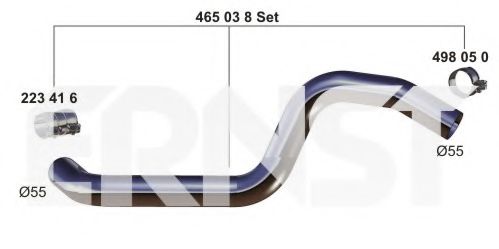 465038 Teava de reparatie, filtru particule ERNST 