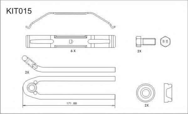 set placute frana,frana disc 2