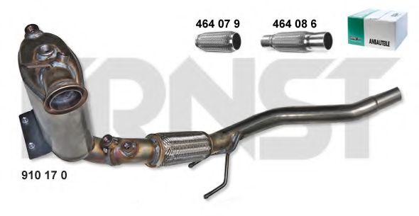 910170 Filtru funingine/particule, sist.de esapament ERNST 