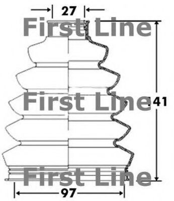 FCB2372 Burduf cauciuc, articulatie planetara FIRST LINE 
