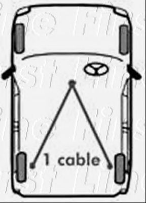 FKB3177 Cablu, frana de parcare FIRST LINE 
