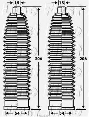 FSG3299 Burduf cauciuc, directie FIRST LINE 