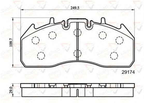 set placute frana,frana disc