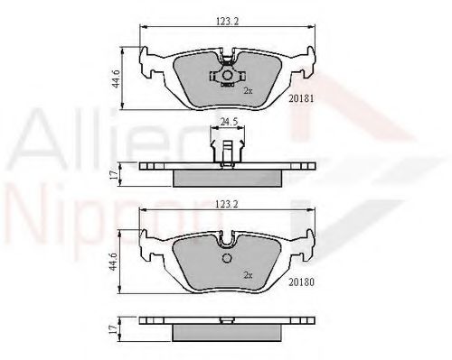 set placute frana,frana disc