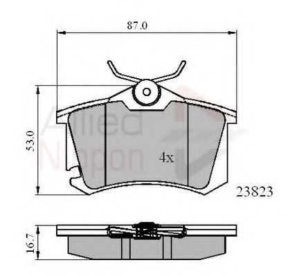 set placute frana,frana disc