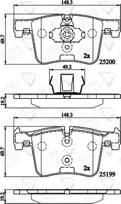 set placute frana,frana disc