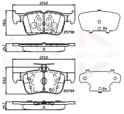 ADB02243 set placute frana,frana disc COMLINE 