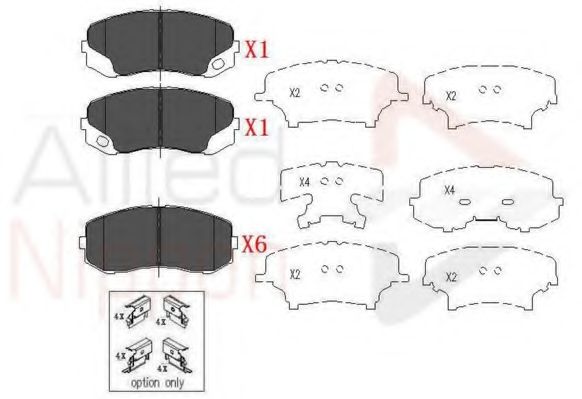 set placute frana,frana disc