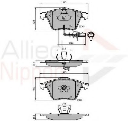 set placute frana,frana disc