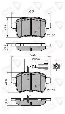 set placute frana,frana disc