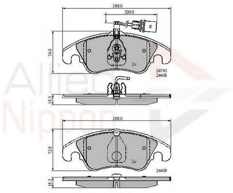 set placute frana,frana disc